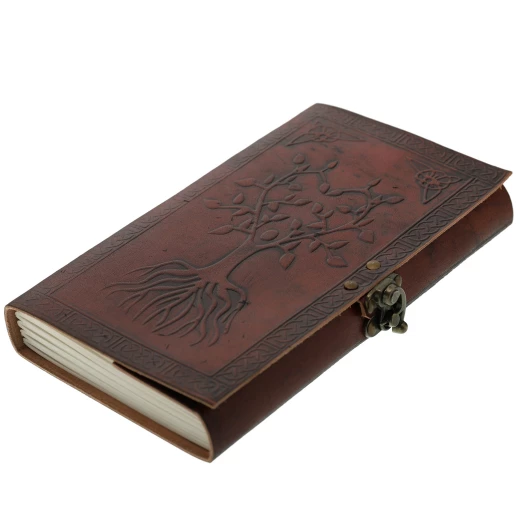 Handmade Leather Journal with Tree of Love Embossing